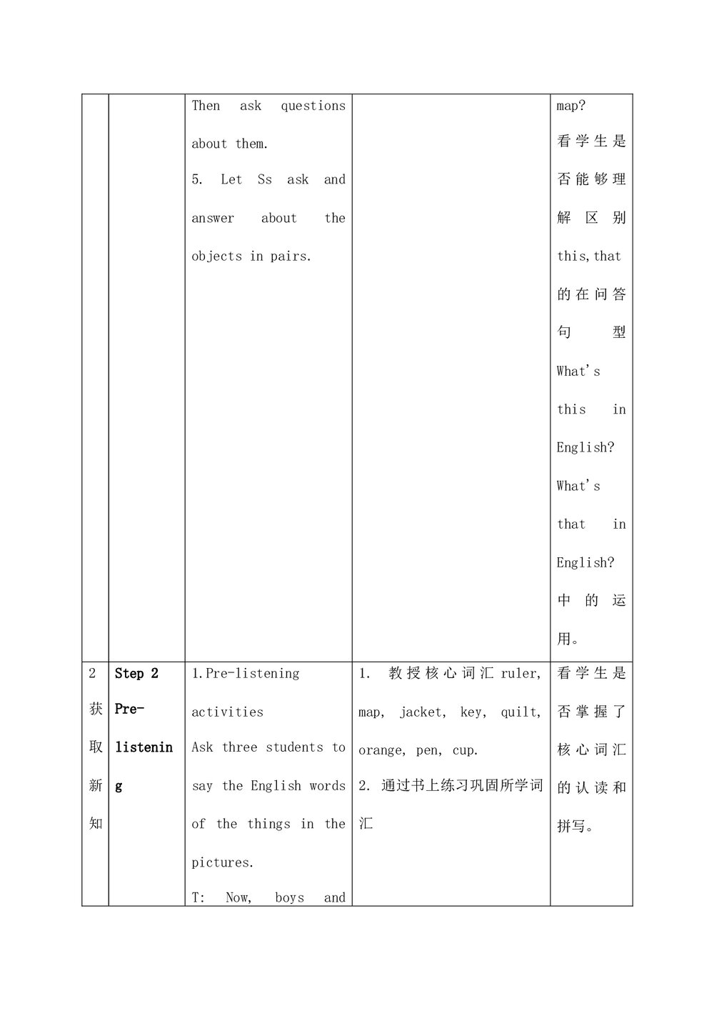 七年级英语上册三单元写作课教案word文档6