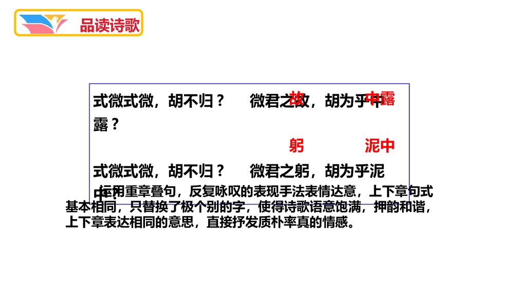 八年级语文下册《式微》诗经·邶风-课外古诗词诵读PPT课件9