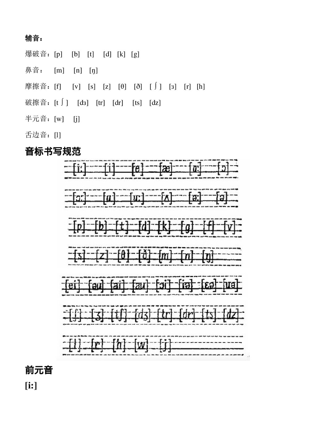 三年级英语音标学习资料word文档3