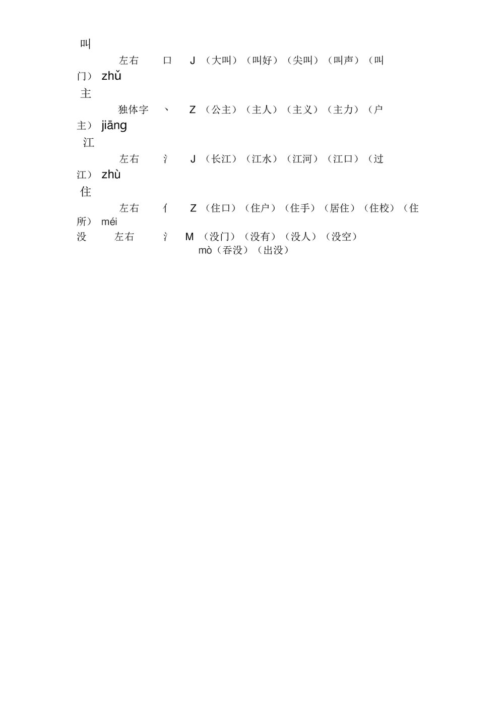 人教版小学一年级下册语文1-4单元生字组词PPT课件4