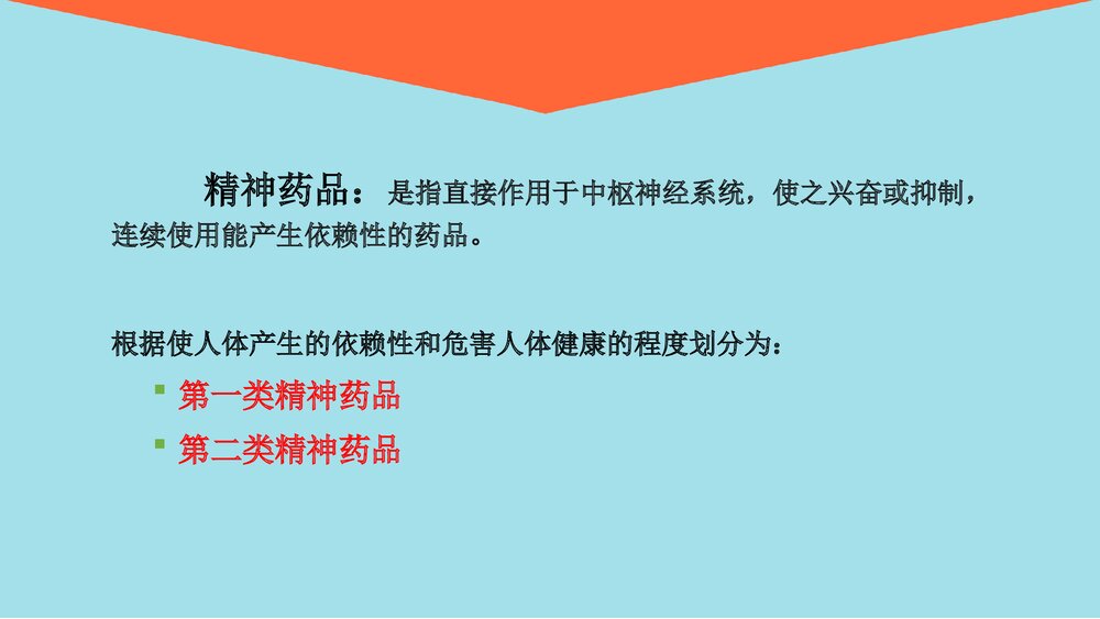麻醉药品、精神药品(第一类)的管理和使用PPT课件6
