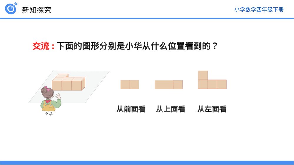 小学数学四年级下册(第2.1课时)《从不同位置观察同一物体的形状》PPT教学课件9