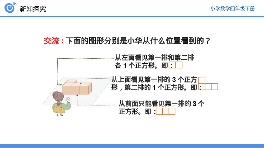 小学数学四年级下册(第2.1课时)《从不同位置观察同一物体的形状》PPT教学课件10