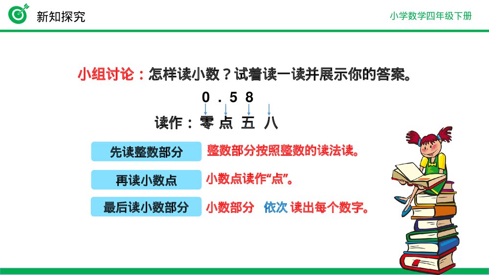 小学数学四年级下册(第4.1.3课时)《小数的读法、写法》PPT教学课件8
