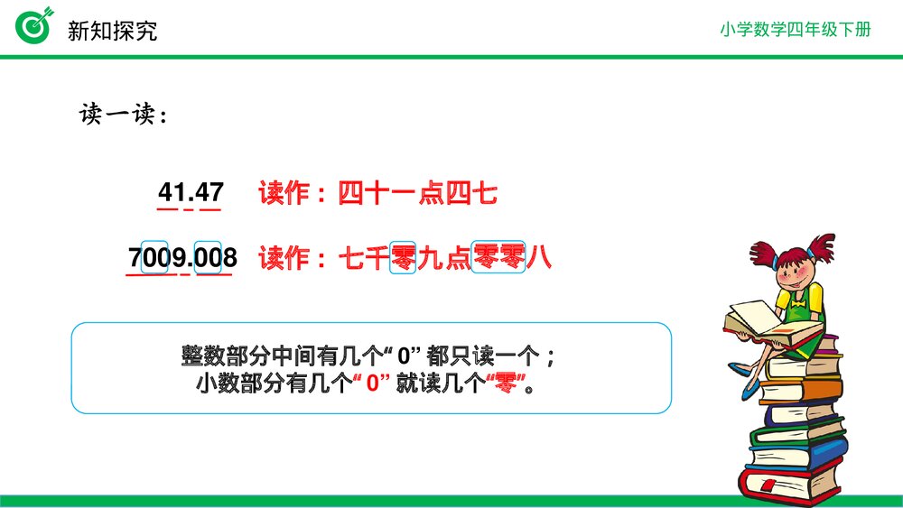小学数学四年级下册(第4.1.3课时)《小数的读法、写法》PPT教学课件10