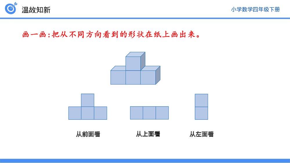 小学数学四年级下册(第2.2课时)《从同一位置观察不同物体的形状》PPT教学课件5