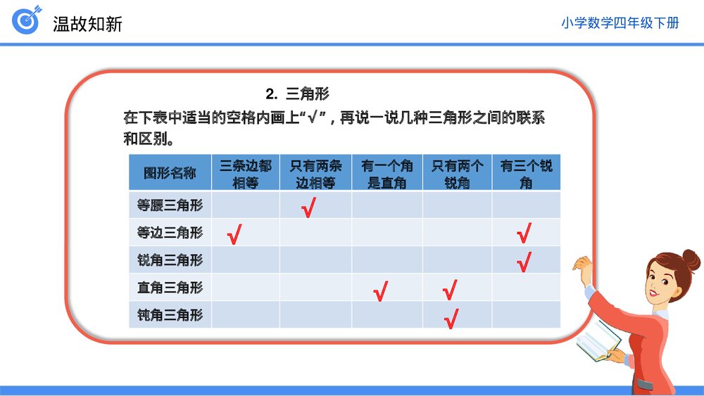 小学数学四年级下册(第2.3课时)《观察物体、三角形、图形的运动》PPT教学课件6