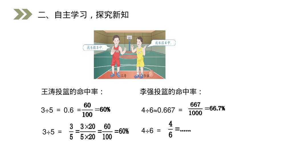 人教版小学数学六年级上册数学(第6.2课时)《百分数与小数、分数的互化》PPT教学课件4
