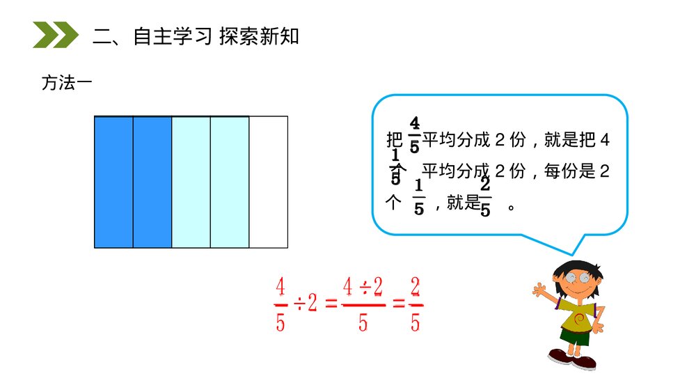 人教版小学数学六年级上册(第3.2课时)《分数除以整数》PPT教学课件5