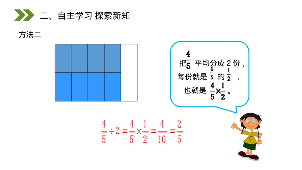 人教版小学数学六年级上册(第3.2课时)《分数除以整数》PPT教学课件6