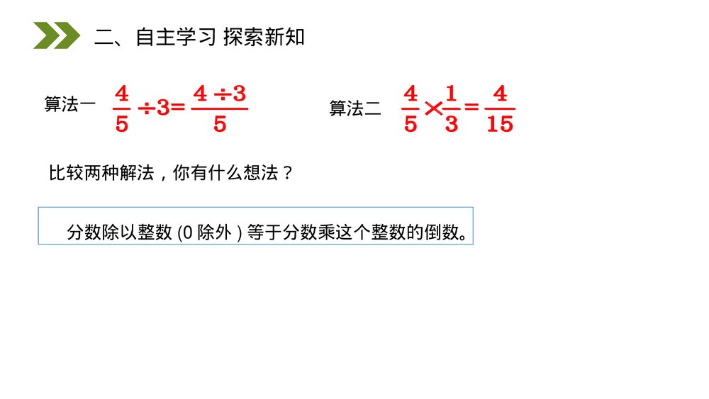 人教版小学数学六年级上册(第3.2课时)《分数除以整数》PPT教学课件8
