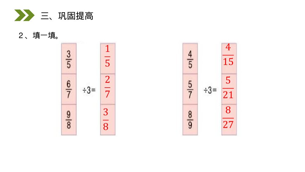 人教版小学数学六年级上册(第3.2课时)《分数除以整数》PPT教学课件10