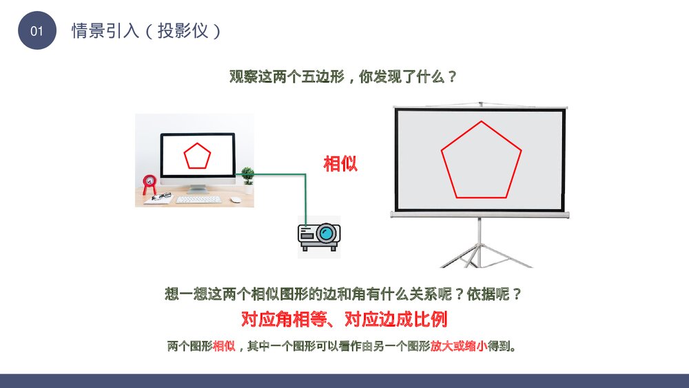 九年级数学下册(第27.1课时)《图形的相似》PPT教学课件9