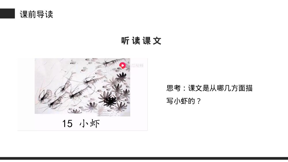 小学三年级语文下册第四单元《小虾》PPT教学课件5