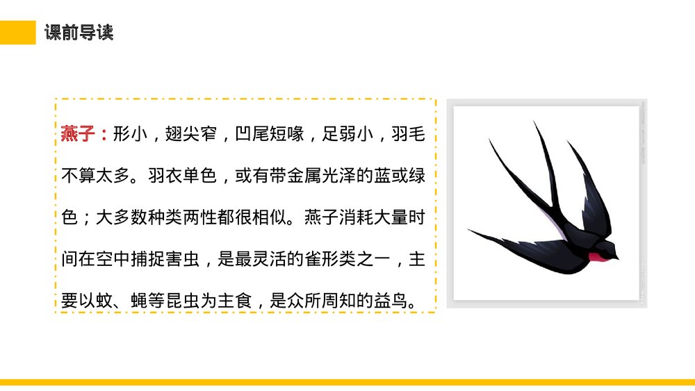小学三年级语文下册第一单元《燕子》PPT教学课件4