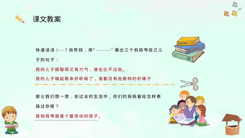 小学语文二年级下册课件《三个儿子》教育培训PPT课文教案10