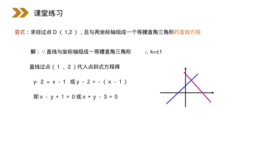 人教版高中数学必修二《直线的点斜式方程》(第3.2.1课时)PPT教学课件9