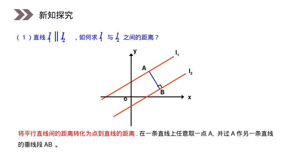 人教版高中数学必修二《两条平行直线之间的距离》(第3.3.4课时)PPT教学课件7