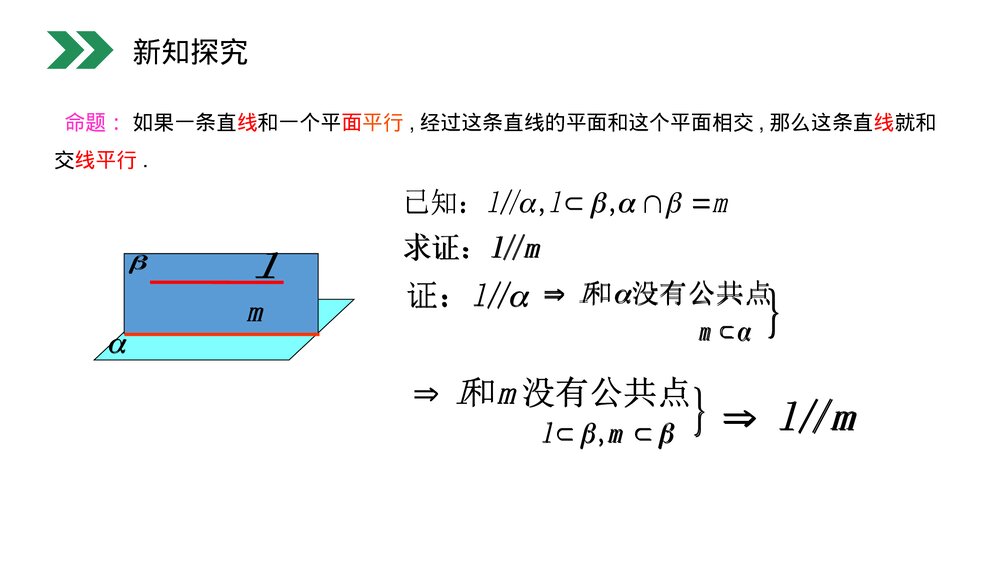 人教版高中数学必修二《直线和平面平行的性质》(第2.2.3课时)PPT教学课件6