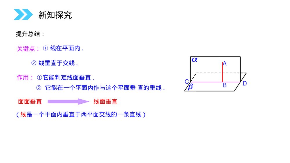 人教版高中数学必修二《平面与平面垂直的性质定理》(第2.3.4课时)PPT教学课件7