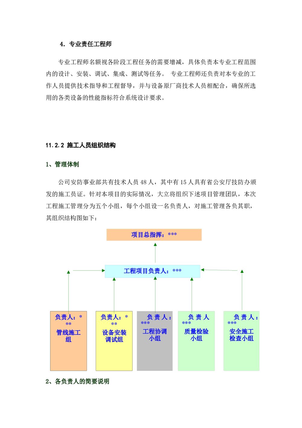 (工程项目管理)项目组织及实施计划(word)3