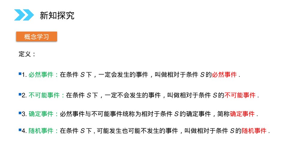 人教版高中数学必修三《概率·随机事件的概率》(第3.1.1课时)PPT课件4