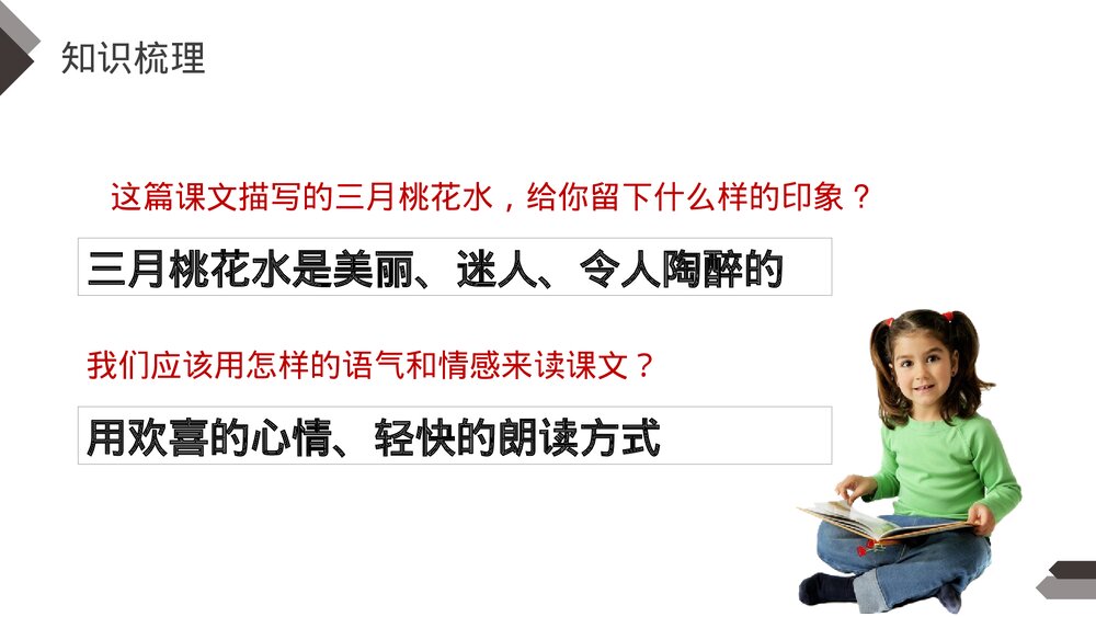 人教版《三月桃花水》四年级语文下册PPT精品课件8