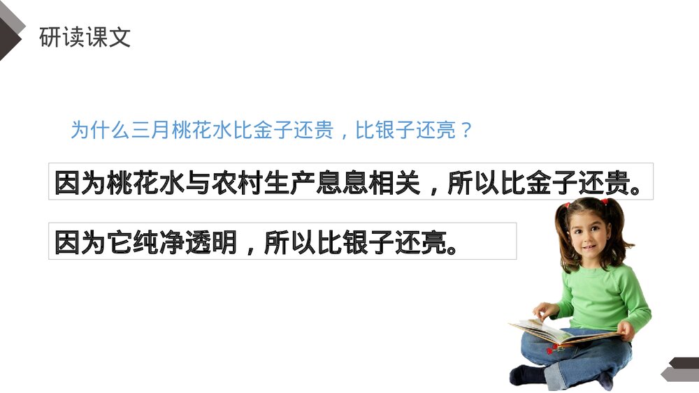 人教版《三月桃花水》四年级语文下册PPT精品课件10