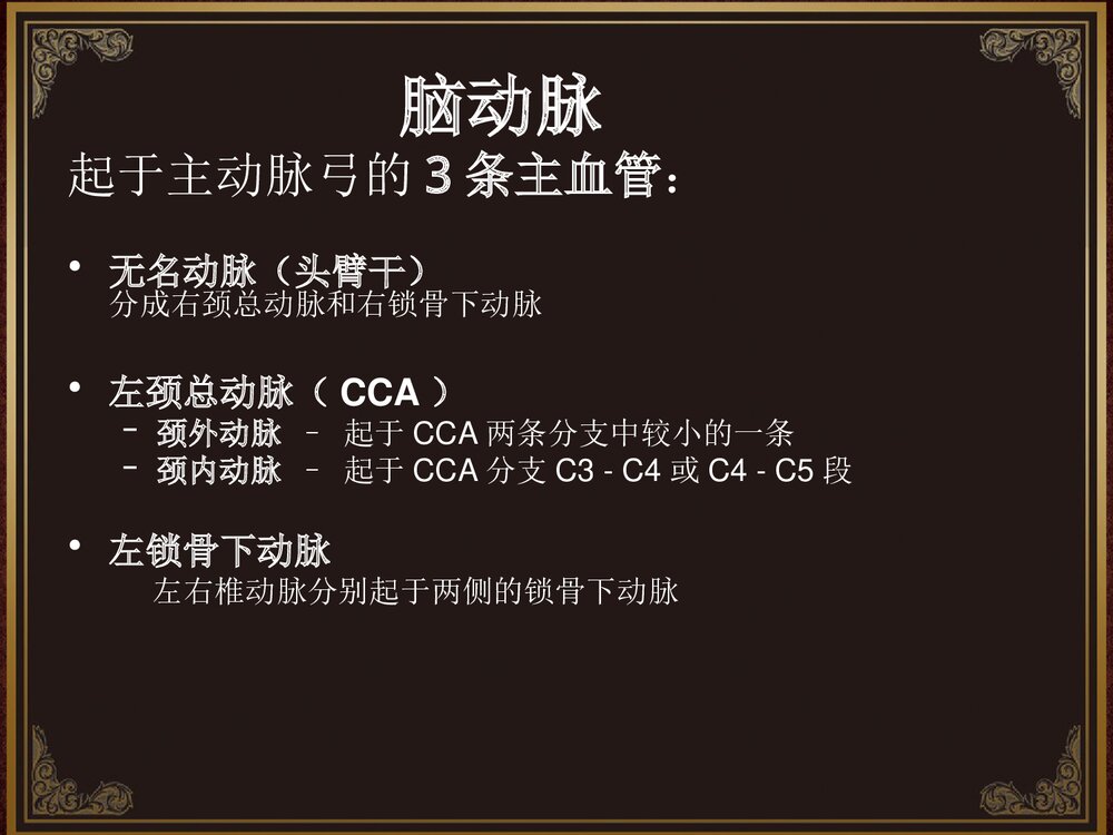 脑血管解剖及脑梗塞定位诊断PPT课件6