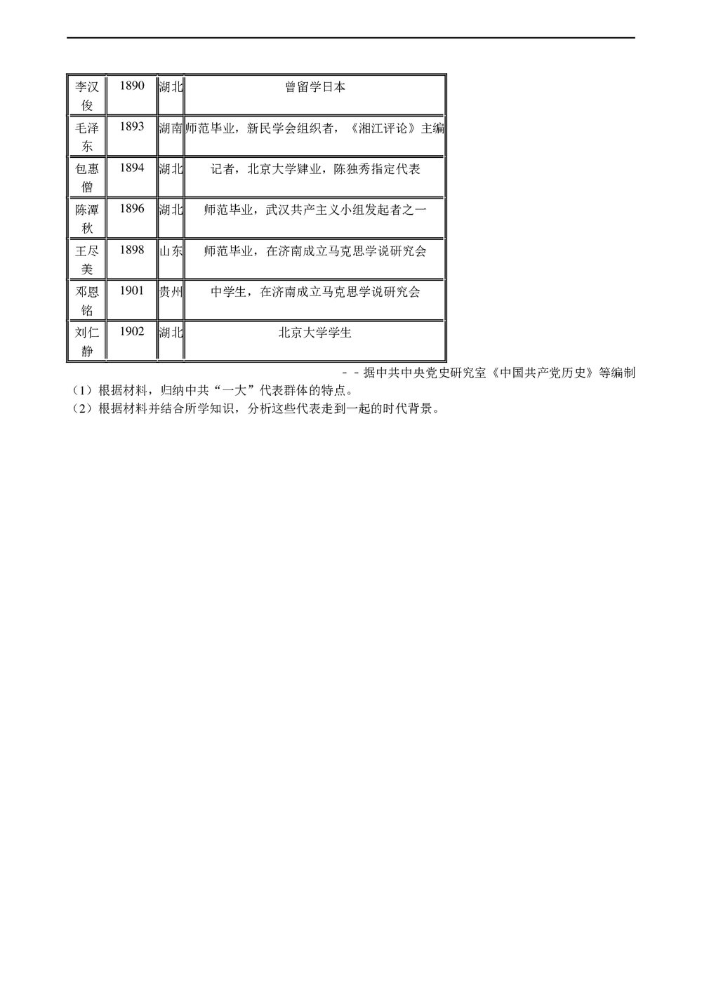 2021年高考历史真题试卷(湖南卷)+答案解析(word版)8