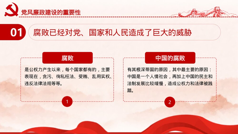 党风廉政反腐倡廉专题微党课·反腐倡廉PPT课件(内容文字可编辑修改)6