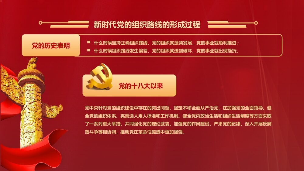 党课PPT:贯彻落实新时代党的组织路线(内容文字可编辑修改)6