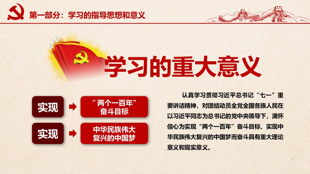 七一重要讲话《不忘初心,继续前进》PPT课件(带内容文字)8