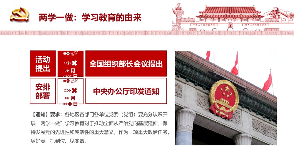 两学一做·党课学习教育专题PPT课件(带内容文字·可编辑修改)5