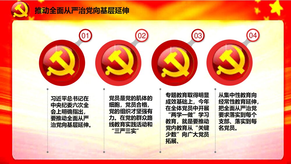 《不忘初心继续前进》两学一做学习教育方案专题党课PPT课件(带内容文字)6