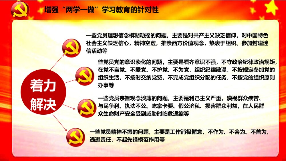 《不忘初心继续前进》两学一做学习教育方案专题党课PPT课件(带内容文字)10