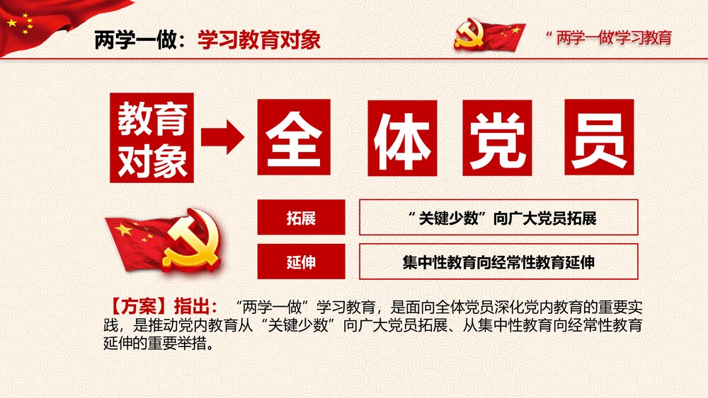 “两学一做”党课学习教育PPT课件(带内容文字·可编辑修改)7