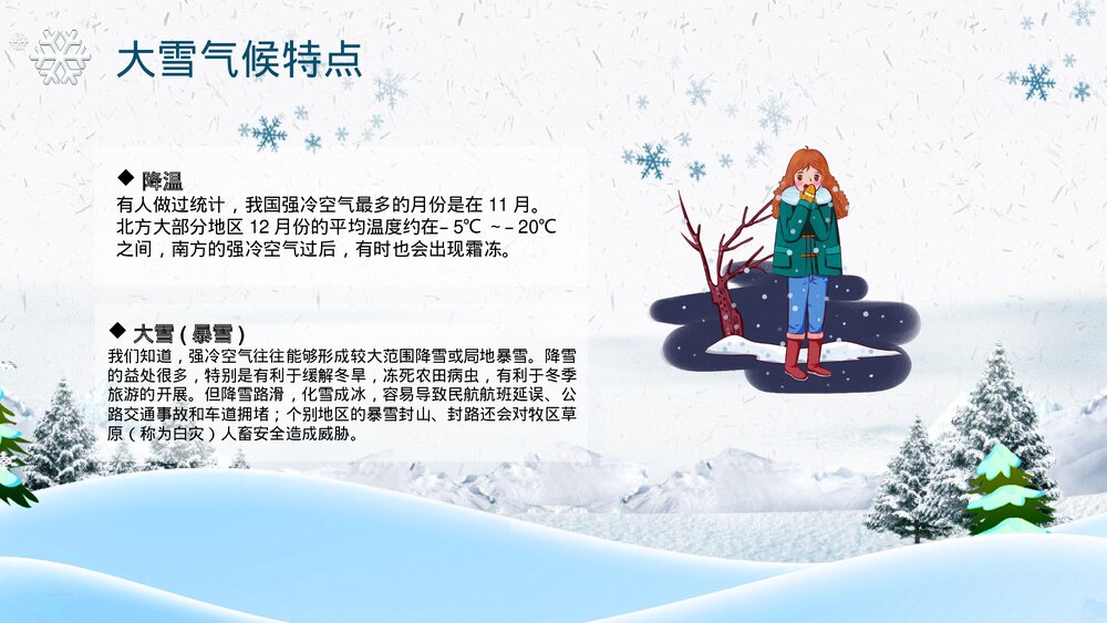 传统二十四节气《大雪》PPT课件(带内容文字)9