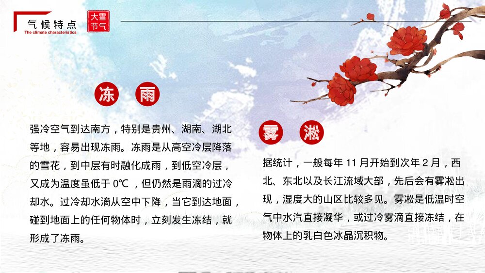 中国传统二十四节气·大雪节气PPT课件(带内容文字)10