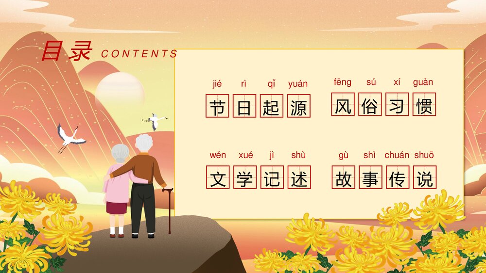 国潮风传统节日重阳通用PPT课件(内容文字可编辑修改)2