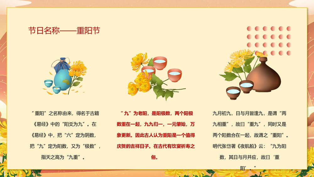 国潮风传统节日重阳通用PPT课件(内容文字可编辑修改)6