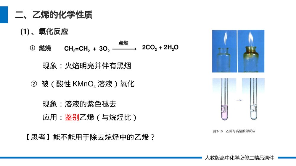人教版高一化学必修二《乙烯与有机高分子材料》(第7.2.1课时)PPT课件6