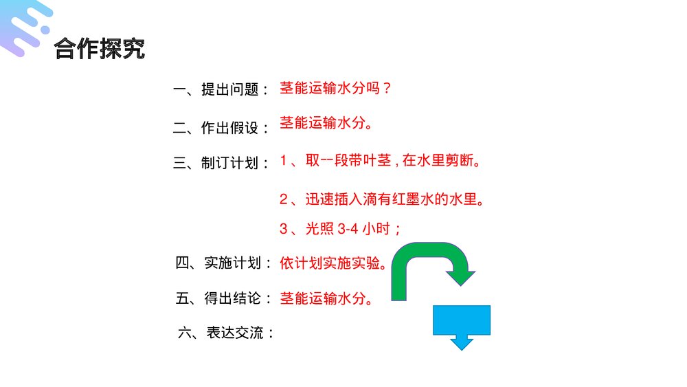 人教版七年级生物上册·初一《绿色植物与生物圈的水循环》PPT课件7