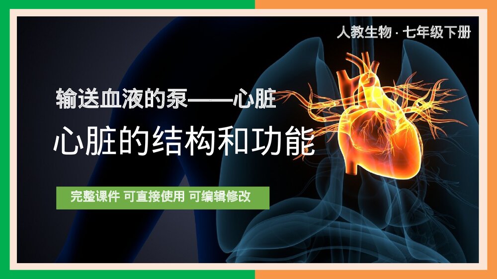人教版·生物·七年级下册《输送血液的泵·心脏的结构和功能》PPT课件1