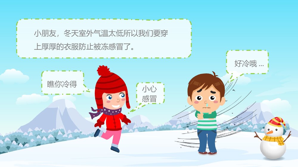 《根据冷热穿脱衣》幼儿园小班健康活动教育主题PPT课件4