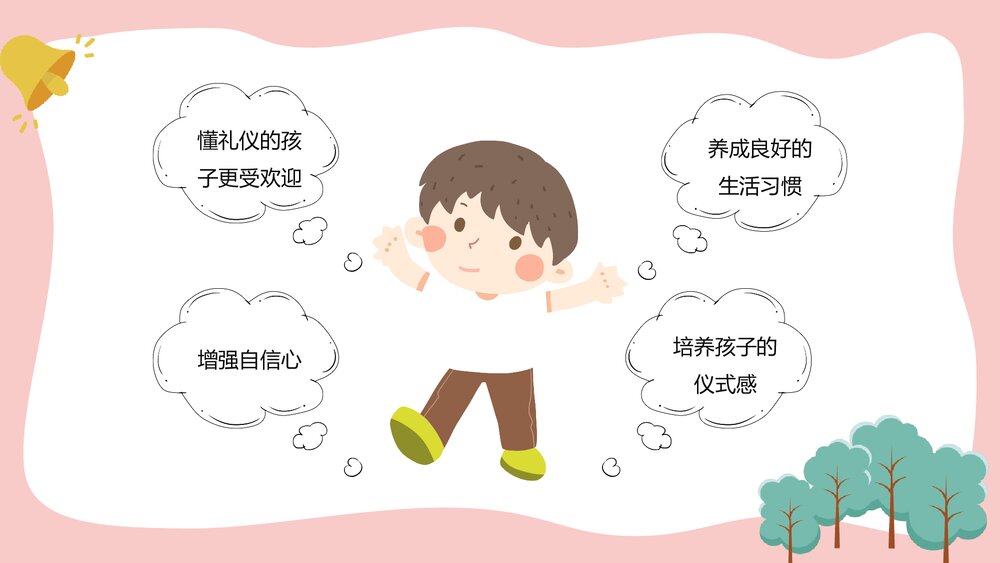 小学生幼儿园礼仪教育主题PPT课件4