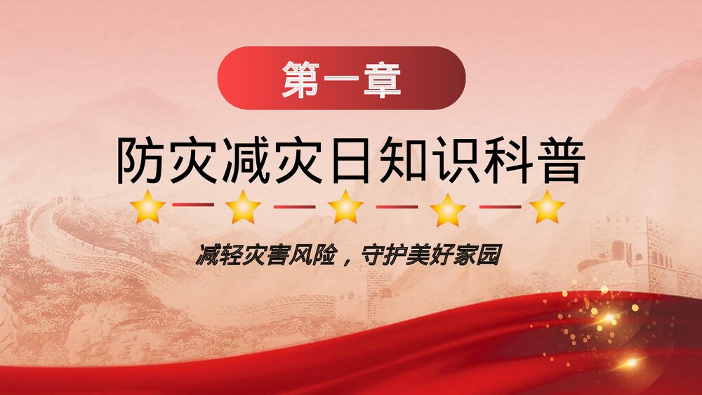 全国防灾减灾日灾害自救手册培训科普PPT课件(带内容)3