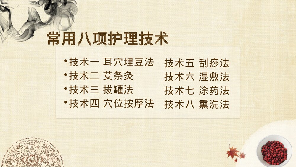 中医常用八项护理技术PPT课件(带内容)2