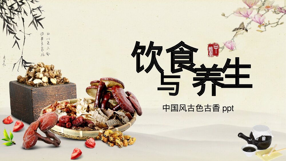 中国风传统中医药养生方法特点介绍PPT课件1