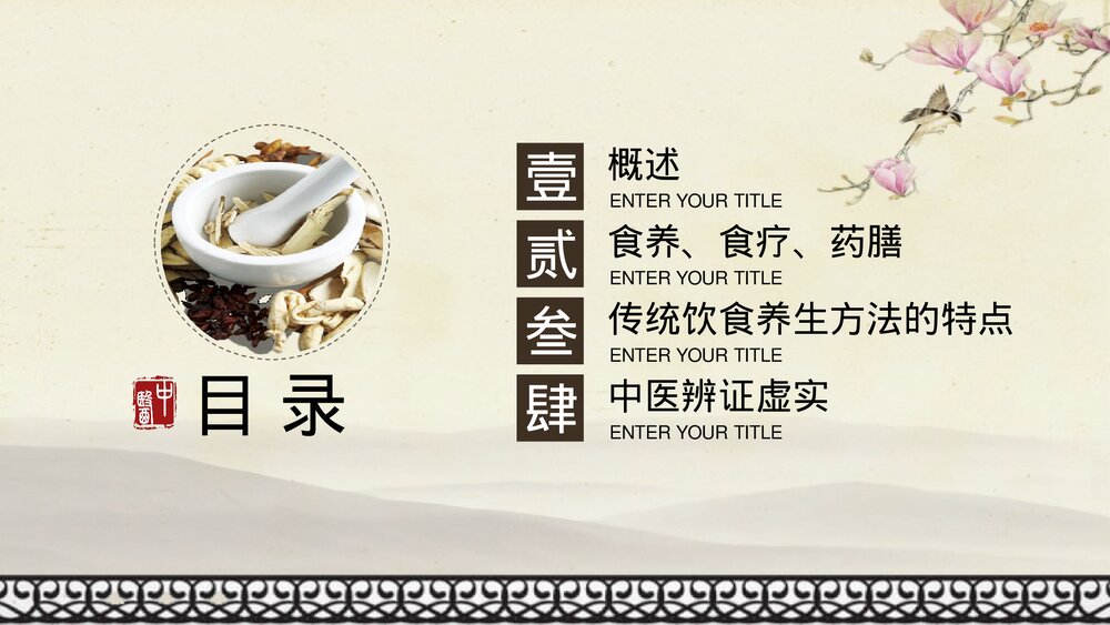 中国风传统中医药养生方法特点介绍PPT课件2